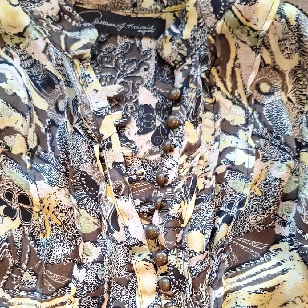 Patterson J. Kincaid Lightweight Multicolor Blouse Small